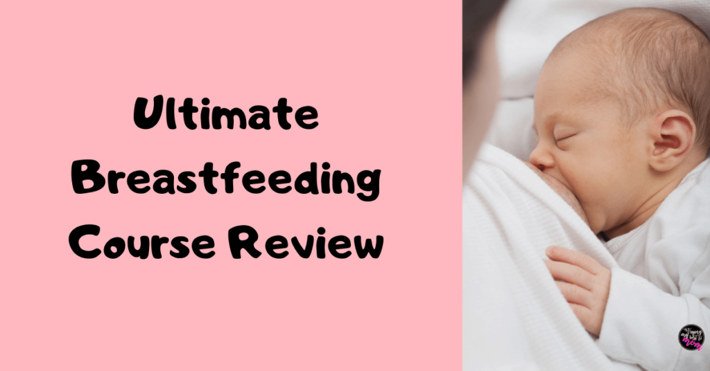 infant breastfeeding with text ultimate breastfeeding course review